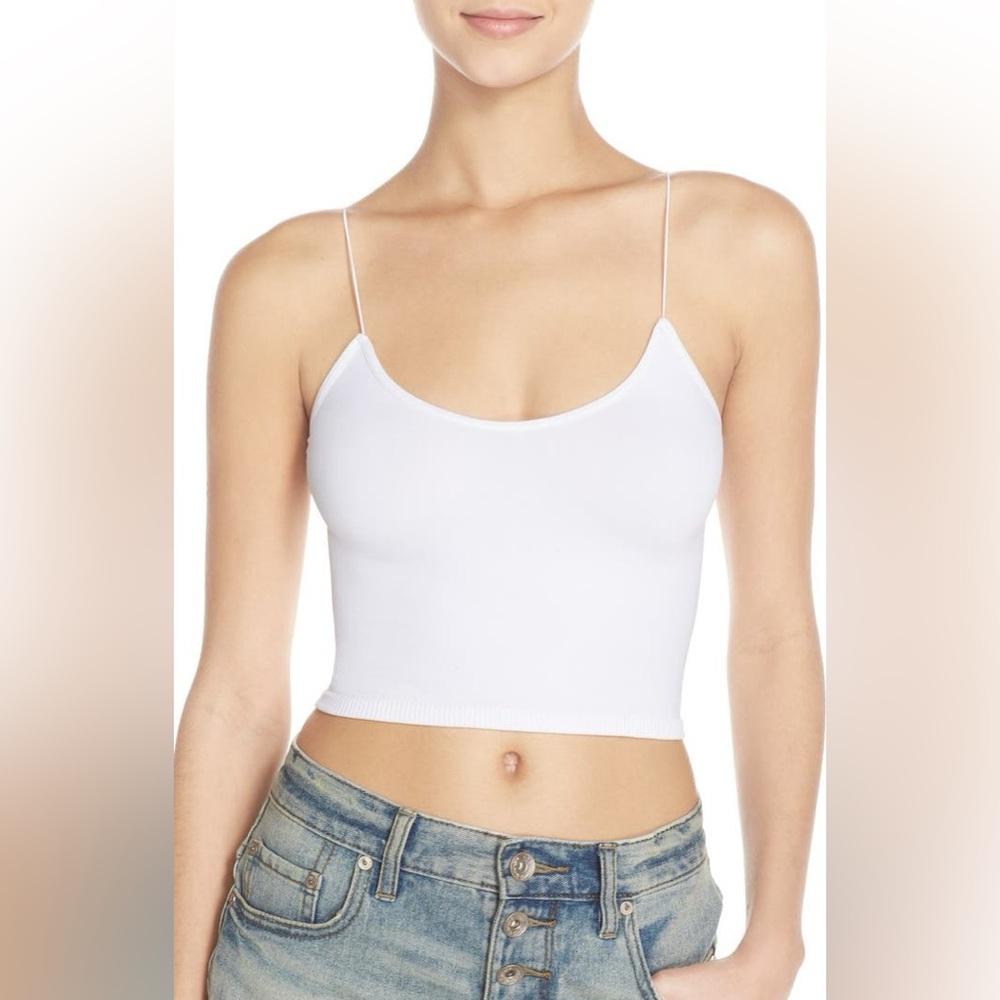 Intimately FP Crop Camisole White M/L Seamless Bralette Tank